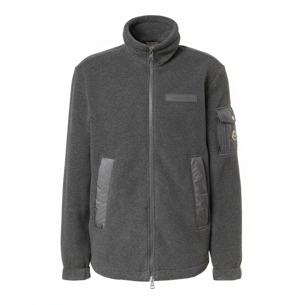 Moncler Fleece Zip Jacket "Gray"