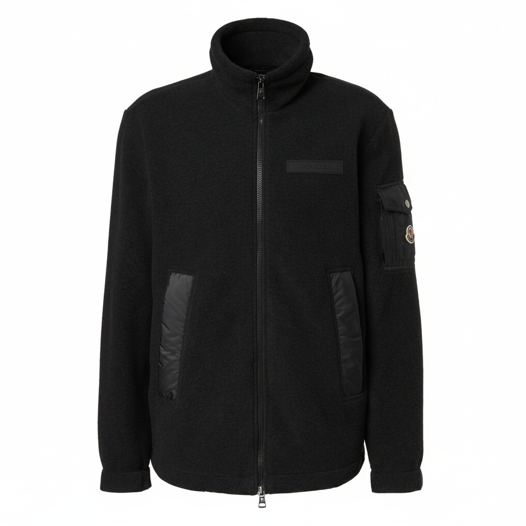 Moncler Fleece Zip Jacket "Black"