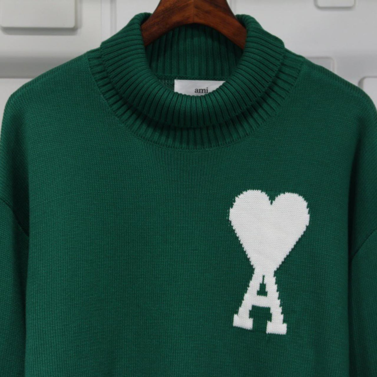 AMI Paris Ami De Coeur Turtleneck Sweater "Dark Green"