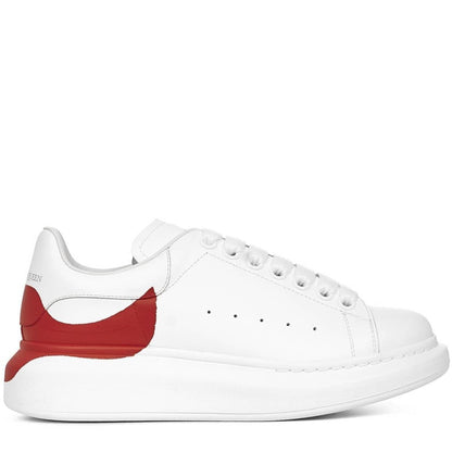 Alexander McQueen Oversized "Drop Heel Counter Print-White-Red"