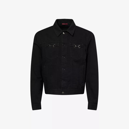 Gucci Cotton Denim Jacket with Horsebit
