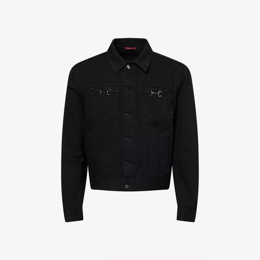 Gucci Cotton Denim Jacket with Horsebit
