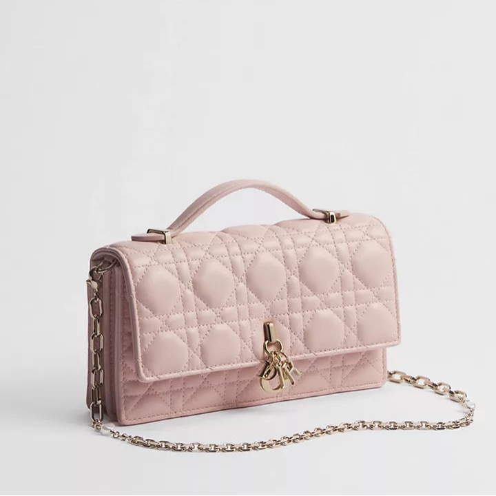 Dior My Dior Mini Bag "Powder Pink Cannage Lambskin"