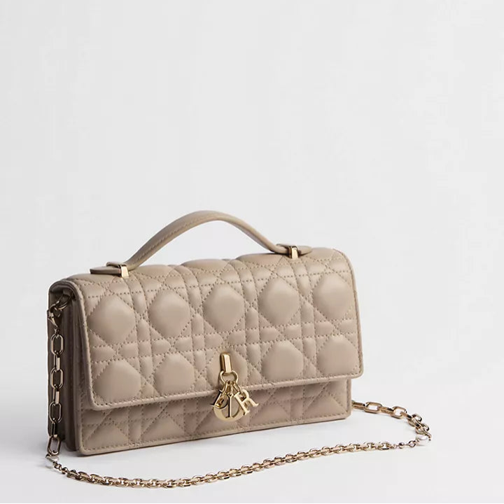 Dior My Dior Mini Bag "Powder Beige Cannage Lambskin"