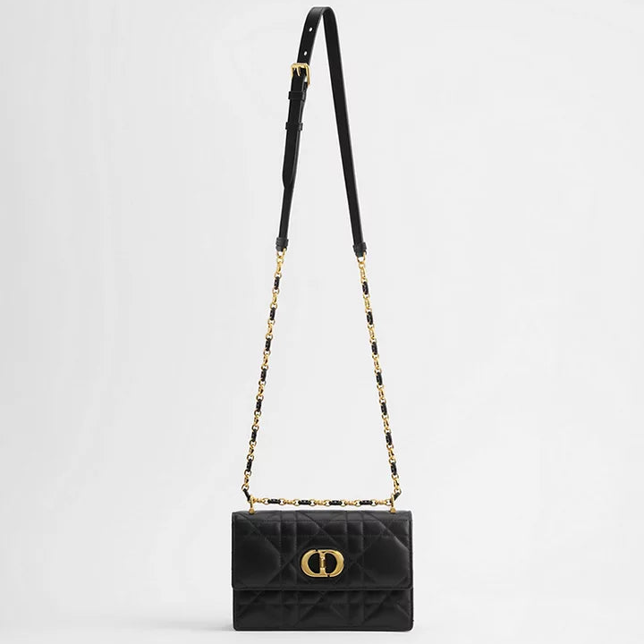 Dior Miss Caro Mini Bag "Black Macrocannage Lambskin"
