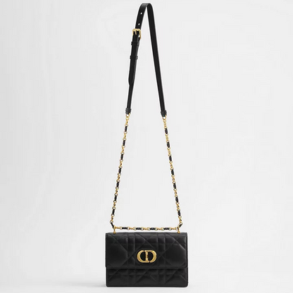 Dior Miss Caro Mini Bag "Black Macrocannage Lambskin"