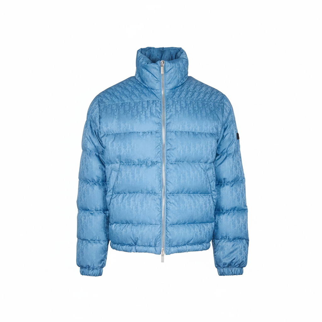 Dior Oblique Down Jacket "Baby Blue"