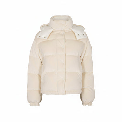 Moncler Daos Chenille Velour Down Jacket "White"