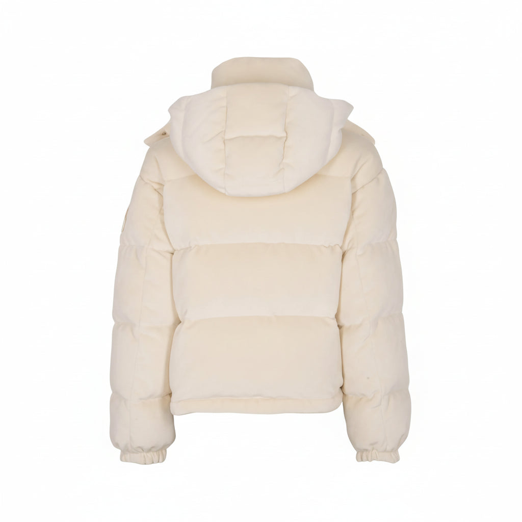 Moncler Daos Chenille Velour Down Jacket "White"