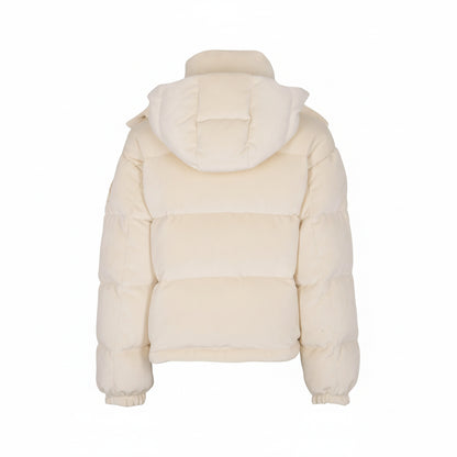 Moncler Daos Chenille Velour Down Jacket "White"