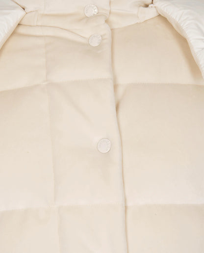 Moncler Daos Chenille Velour Down Jacket "White"
