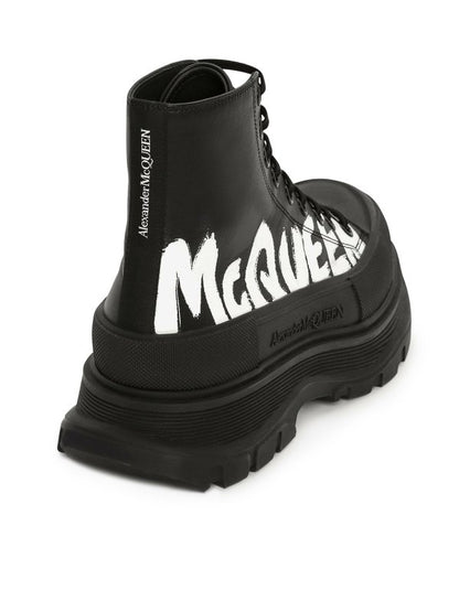 Alexander McQueen Tread Slick Leather Boot "Black"