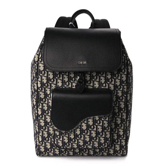 Dior Oblique Jacquard Saddle Backpack