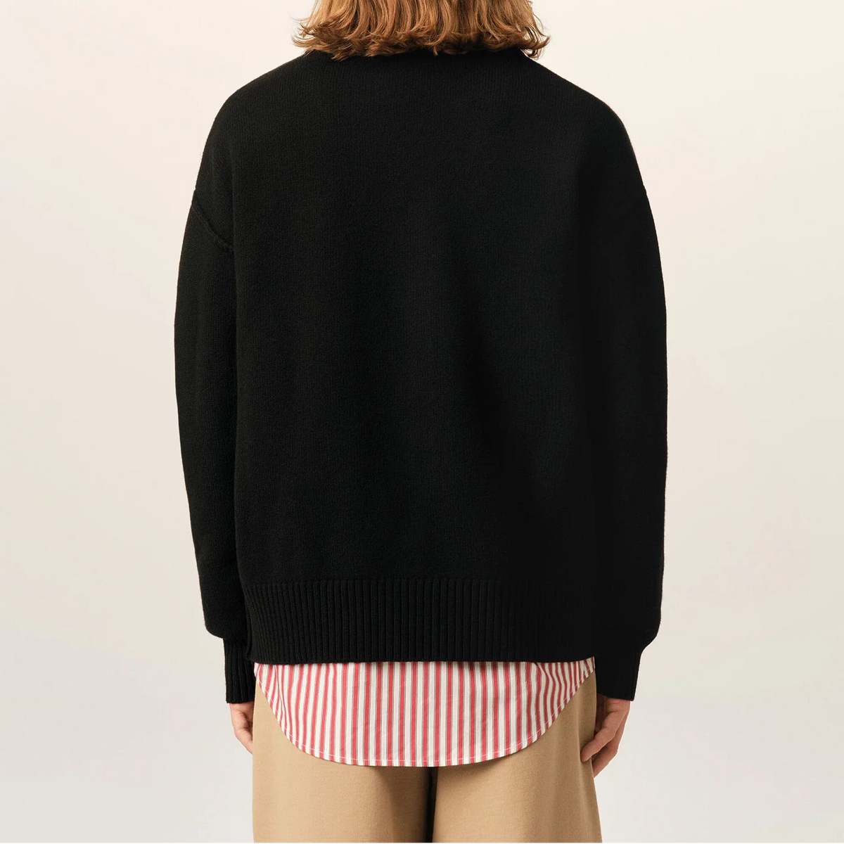 AMI Paris Ami De Coeur Cardigan "Black"