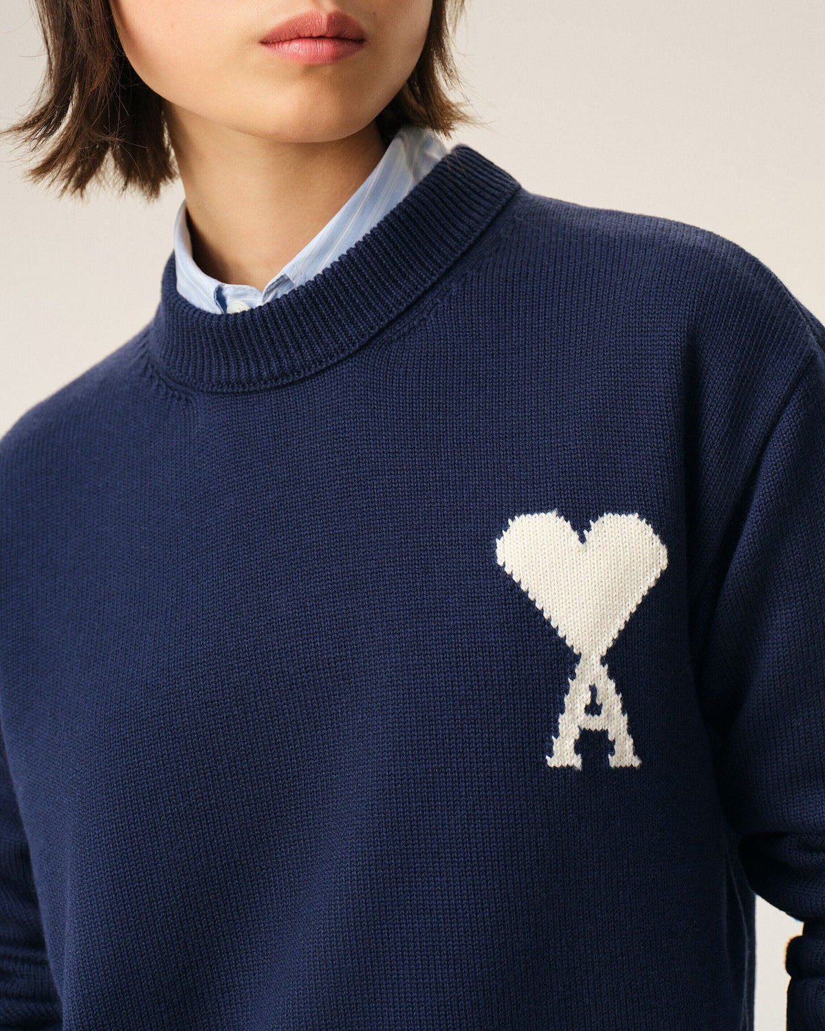 AMI Paris Ami De Coeur Sweater "Navy Blue"