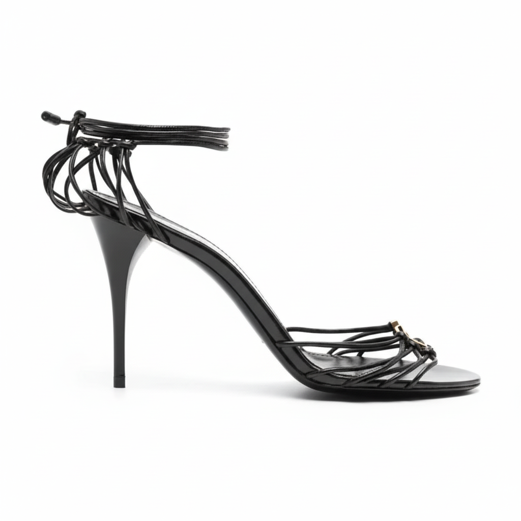 Yves Saint Laurent Babylone Cassandre Heels 90mm "Black"