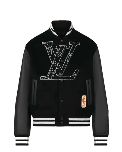 NBA x Louis Vuittom Leather Basketball Jacket "Black"