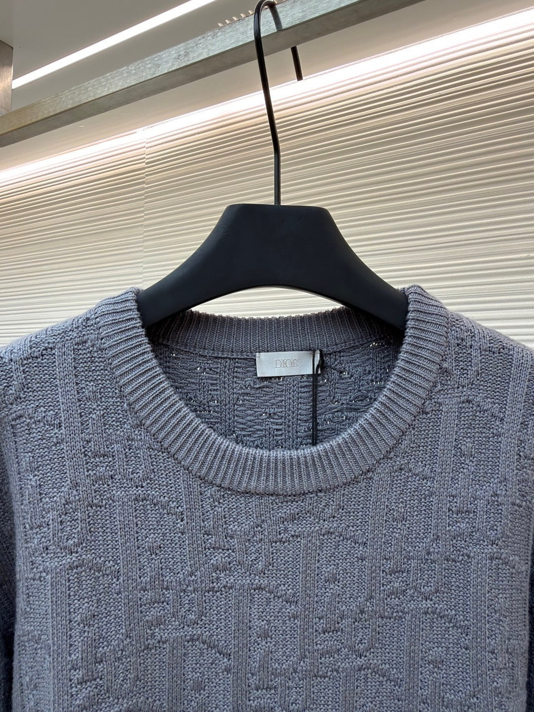 Dior Oblique Sweater "Gray Cotton Blend Jersey"