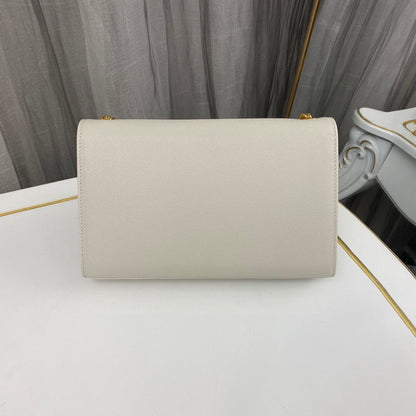 Saint Laurent Kate Medium in Grain De Poudre Embossed Leather