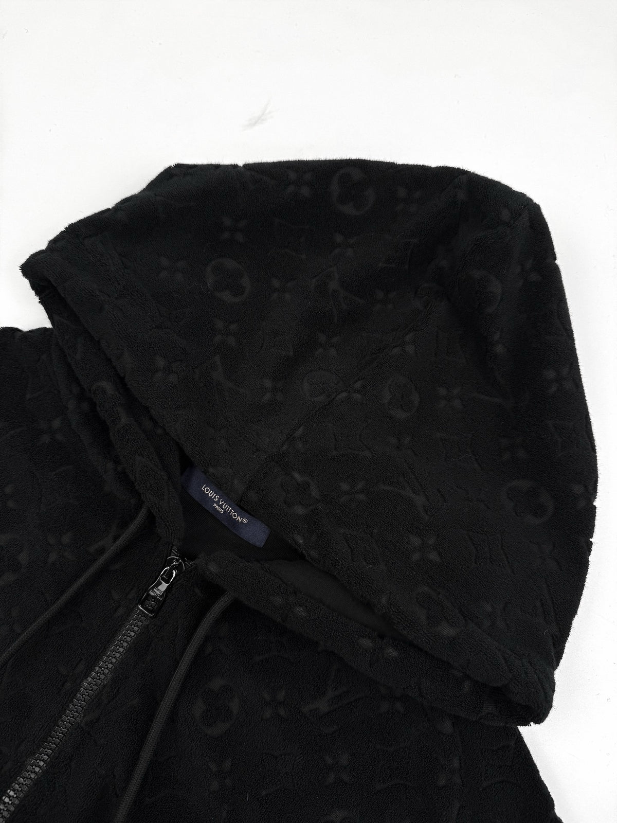 Louis Vuitton Monogram French Terry Zip-Through Hoodie "Black"