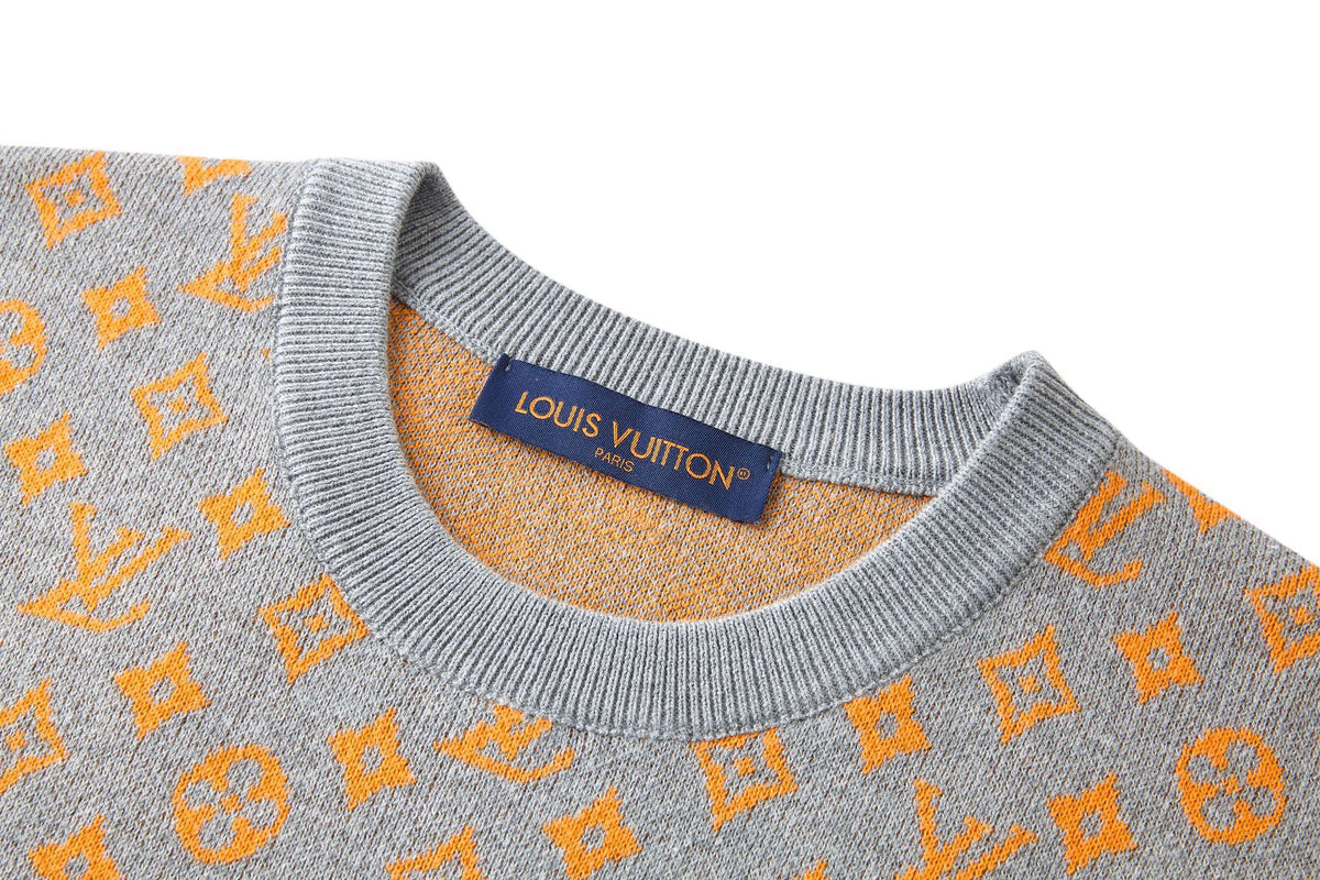 Louis Vuitton Monogram Short-Sleeved Crewneck "Grey-Orange"