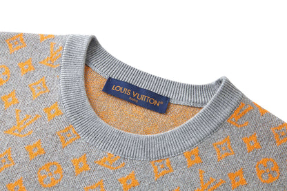Louis Vuitton Monogram Short-Sleeved Crewneck "Grey-Orange"