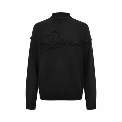 Dior Ribbon Sweater "Black Wool Jersey"