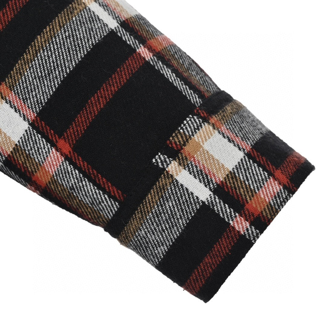 Chrome Hearts Shearling Collar Plaid Jacket