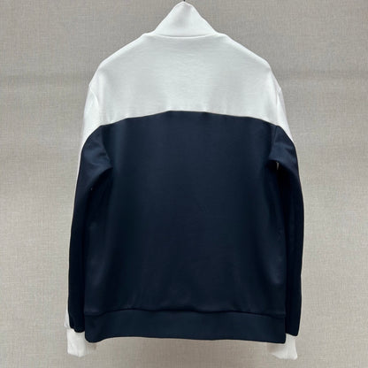 Gucci Technical Jersey Zip Jacket "Navy-White"