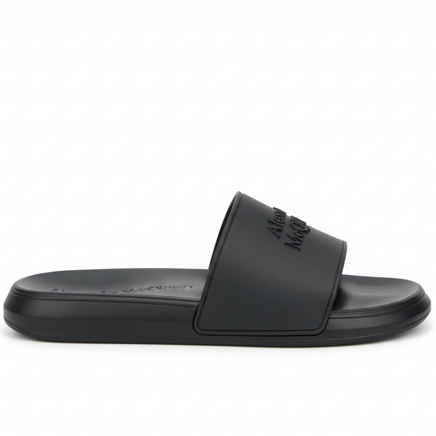 Alexander Mcqueen Pool Slides "Black"