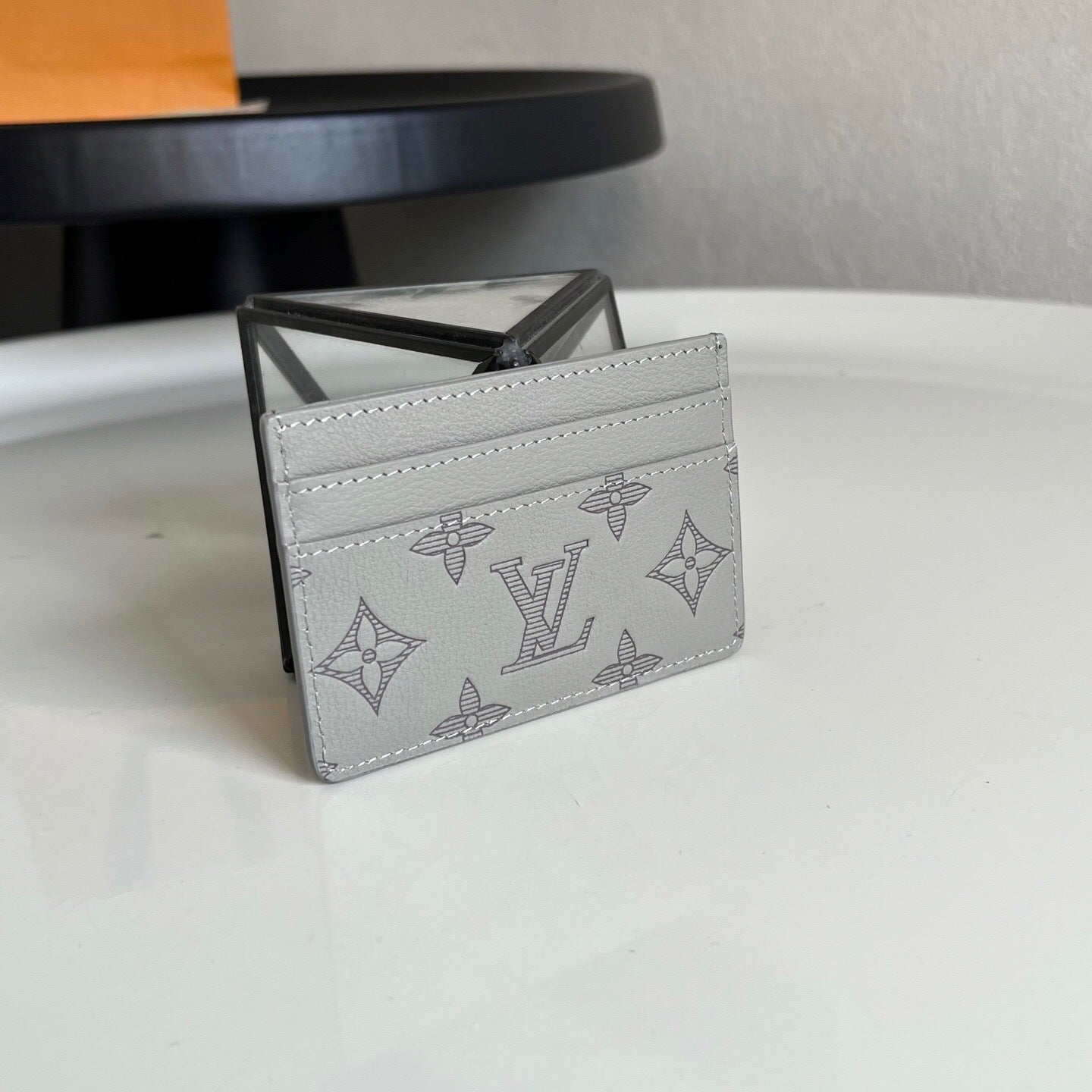 Louis Vuitton Double Card Holder "Shadow Leather"