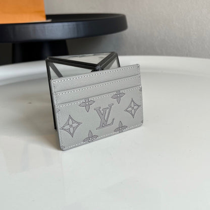 Louis Vuitton Double Card Holder "Shadow Leather"