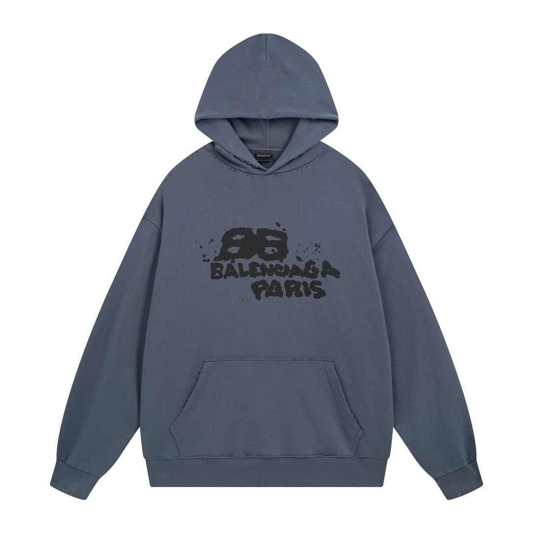 Balenciaga Hoodie "Blue-Black"