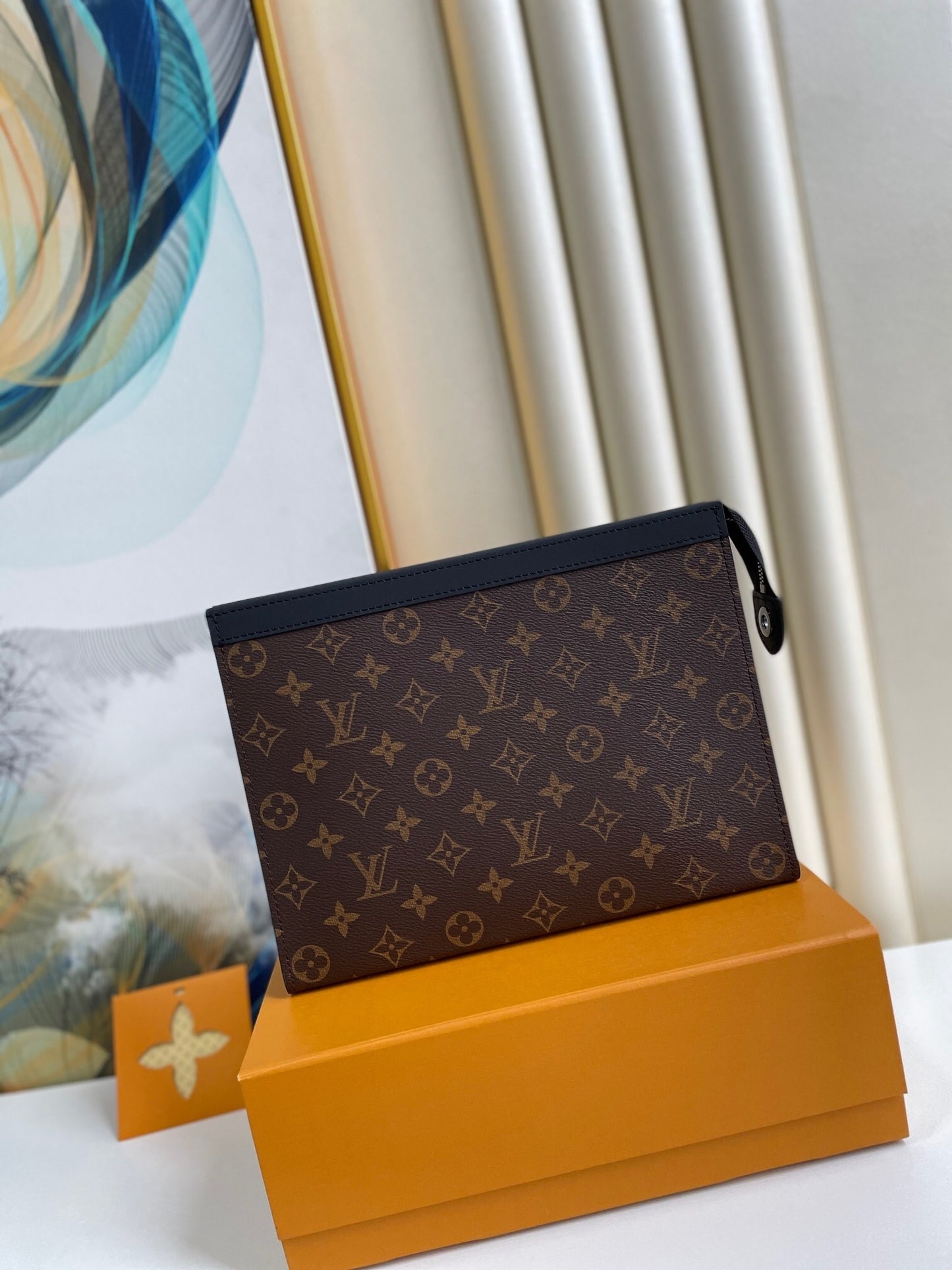 Louis Vuitton Pochette Voyage MM "Monogram Macassar Canvas"