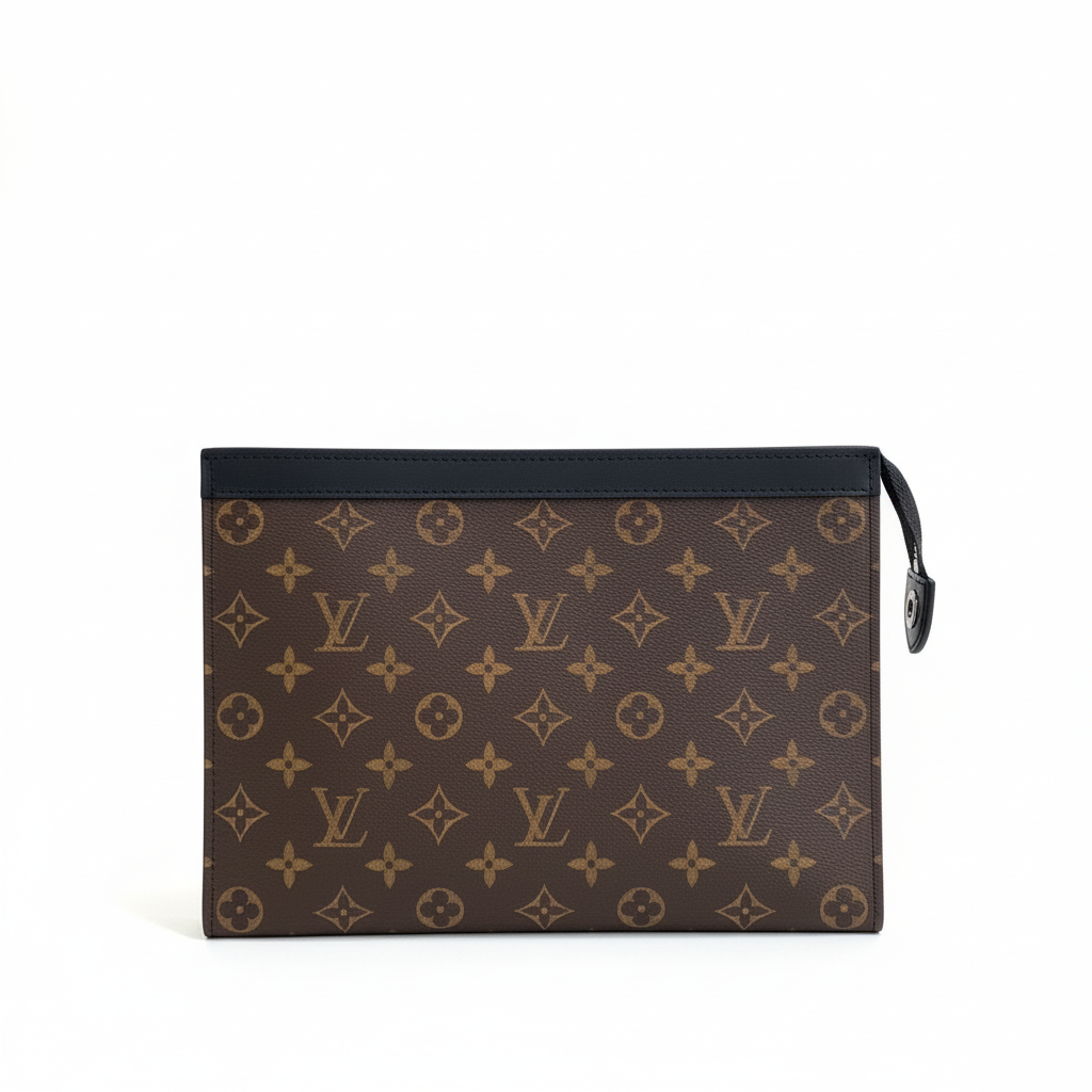 Louis Vuitton Pochette Voyage MM "Monogram Macassar Canvas"