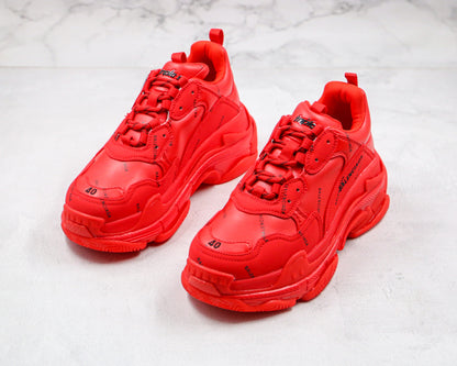Balenciaga Triple S "Red-All Over Logo"