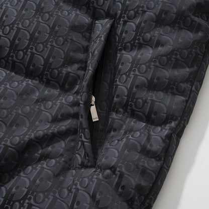 Dior Oblique Hooded Quilted Down Jacket "Black"