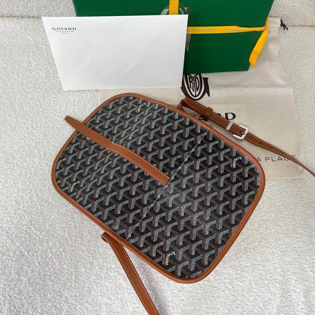 Goyard Belvedere PM Leather Handbag