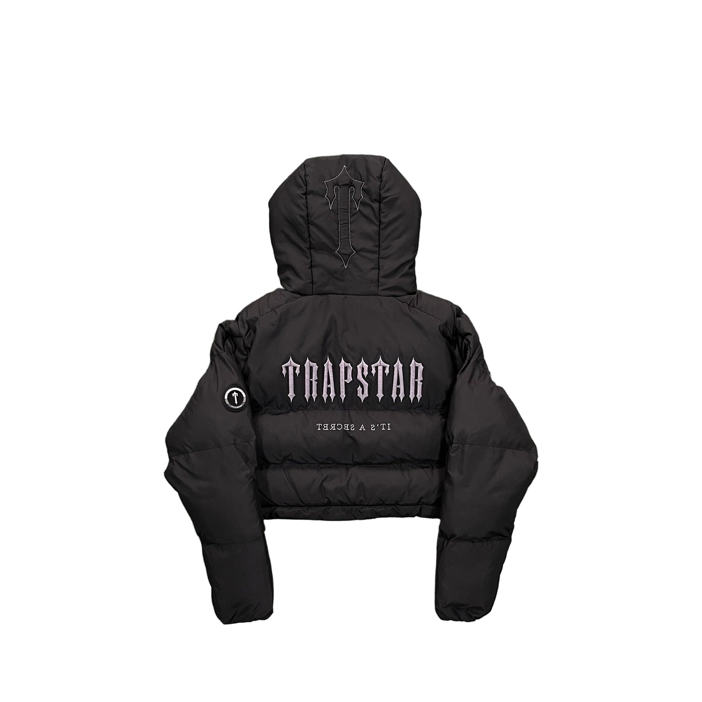 Trapstar Short Decoded Down Jacket "Black-White"