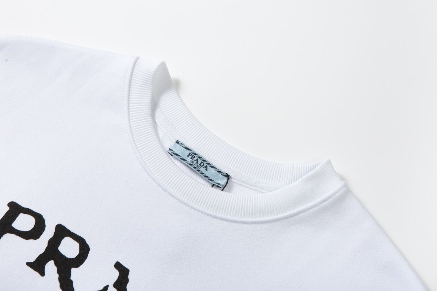 Prada Logo Print Sweatshirt "White"