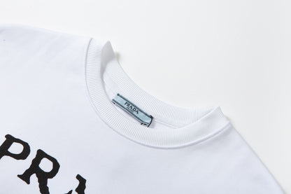 Prada Logo Print Sweatshirt "White"