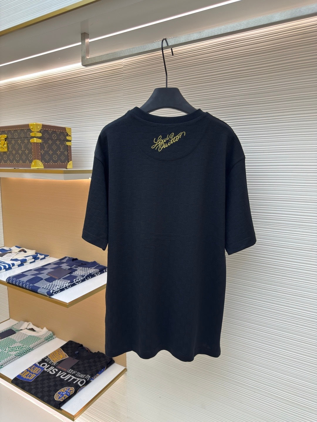 Louis Vuitton Signature Patch Cotton T-Shirt "Black"