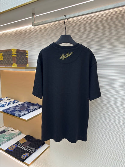 Louis Vuitton Signature Patch Cotton T-Shirt "Black"