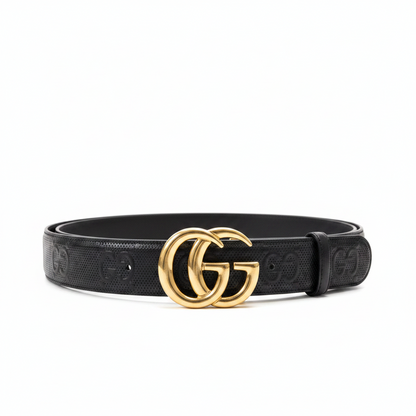 Gucci GG Marmont Leather Belt "Black"