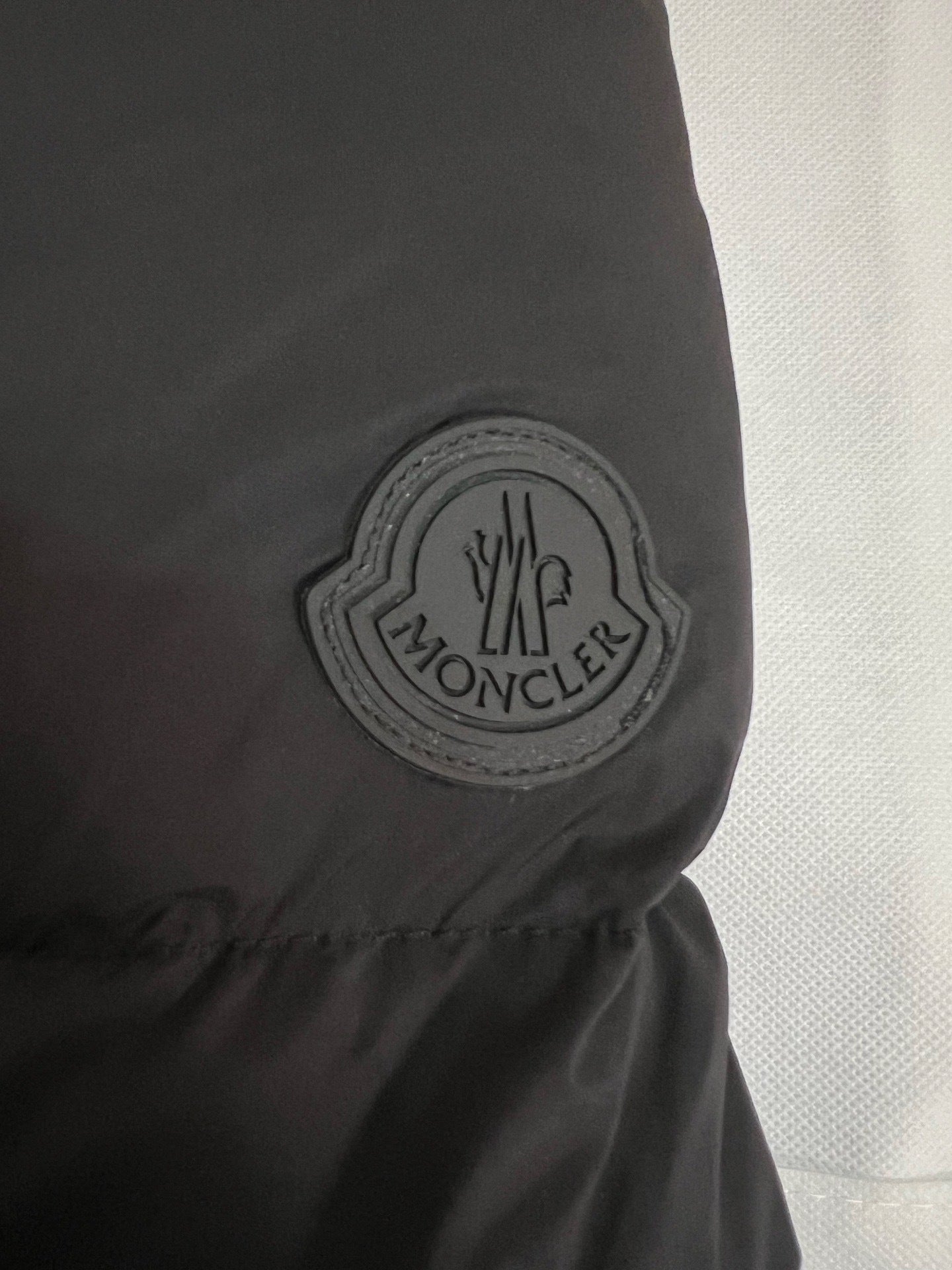 Moncler Fusain Hooded Short Down Jacket "Black"