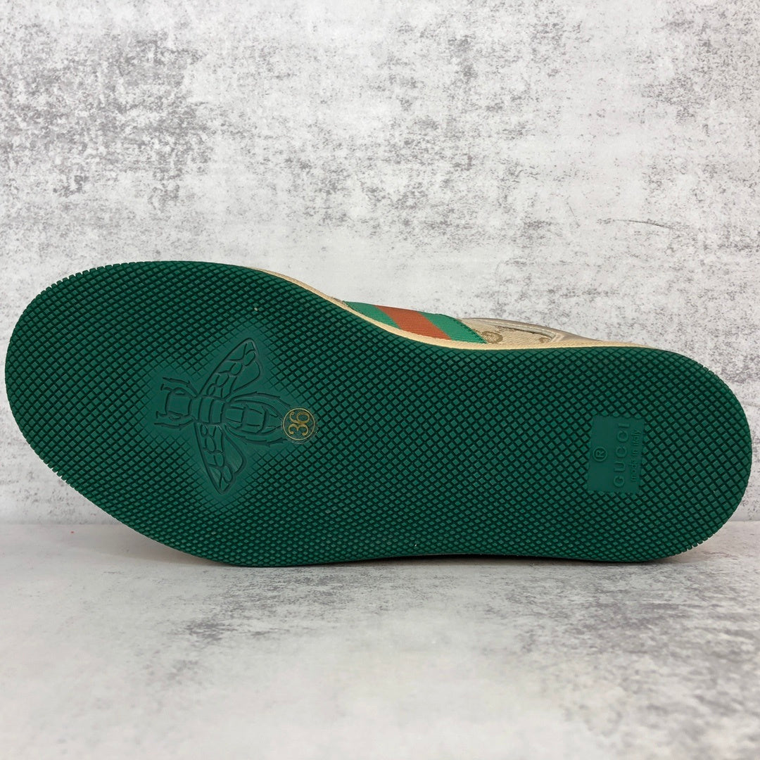 Gucci Screener "Distressed Beige-Green"