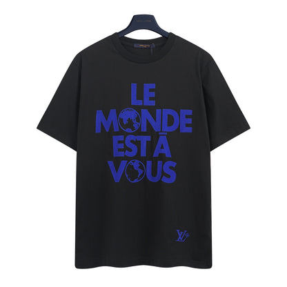 Louis Vuitton Graphic Cotton T-Shirt "Black"