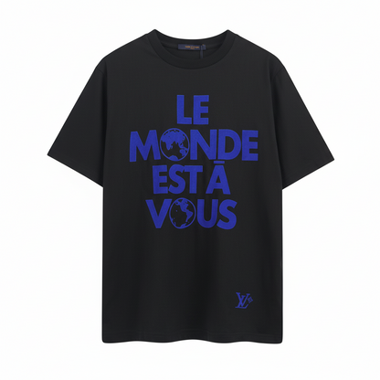 Louis Vuitton Graphic Cotton T-Shirt "Black"