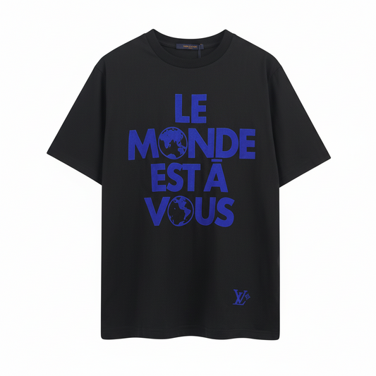 Louis Vuitton Graphic Cotton T-Shirt "Black"