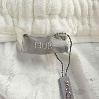 Dior Monogram Jacquard Toweling Shorts "White"